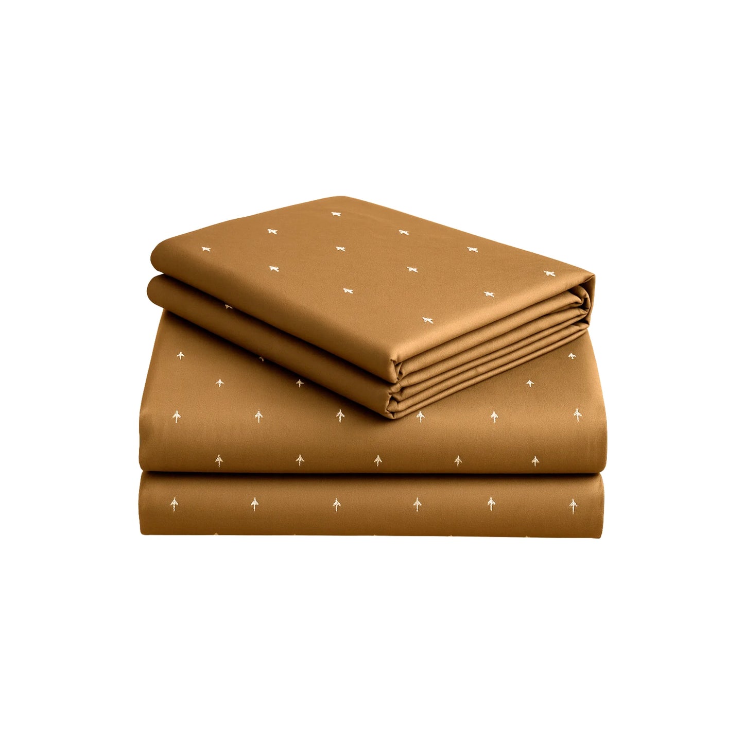 Brown 400TC Percale Hand Embroidered 100% Cotton Bedsheet