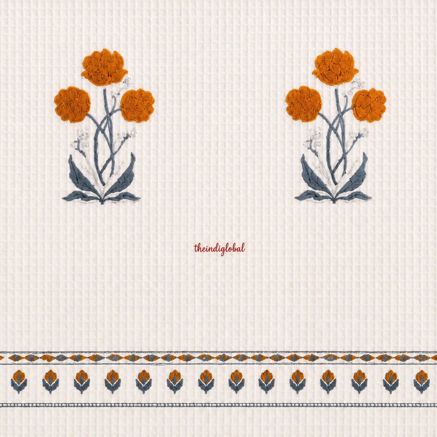 Brown Daisy Bath Towel Cotton 1