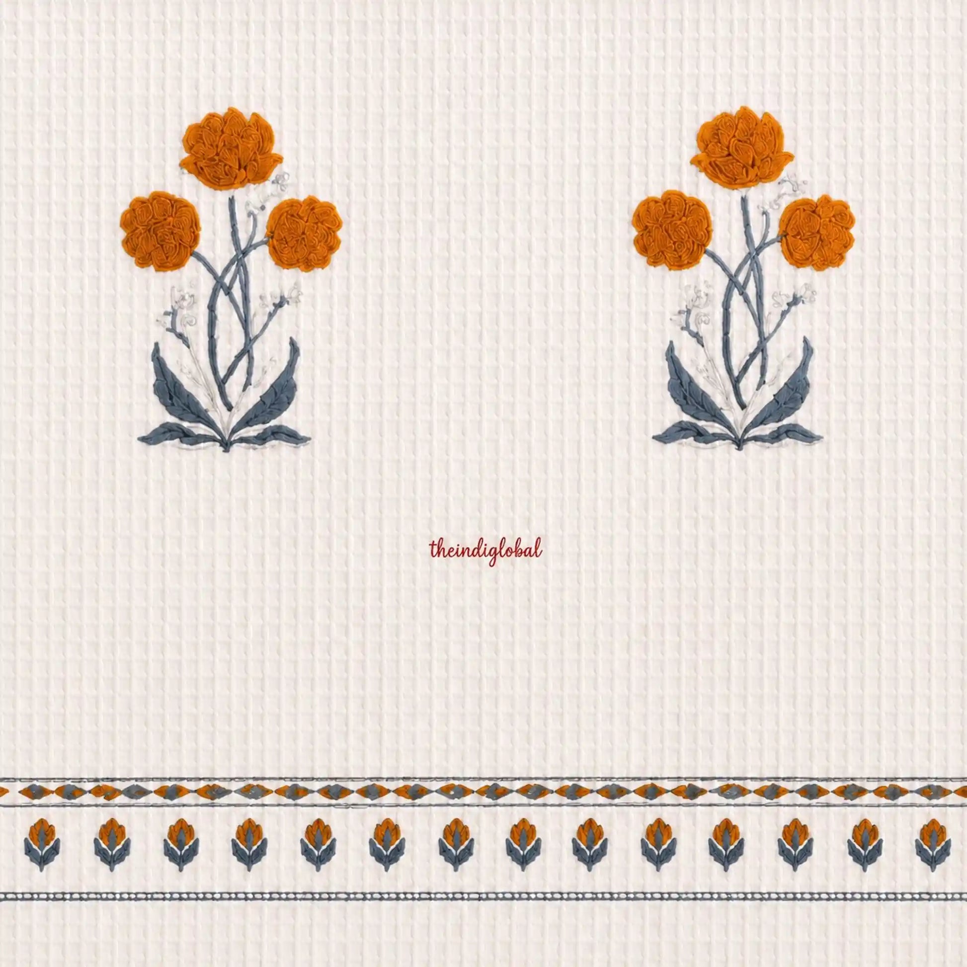Brown Daisy Bath Towel Cotton 1