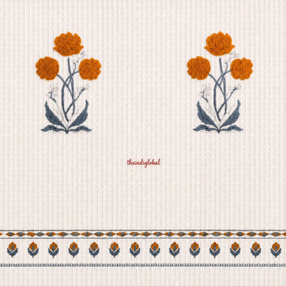 Brown Daisy Bath Towel Cotton 1