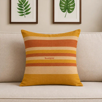 Brown Handloom Cotton Cushion Cover
