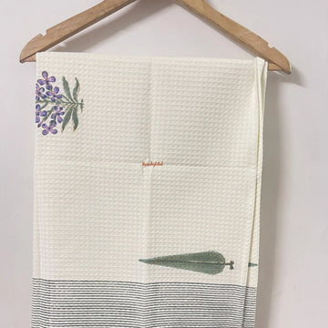 Cypress Handblock Waffle Cotton Body Towel