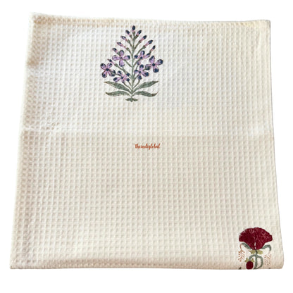 Cypress Handblock Waffle Cotton Body Towel