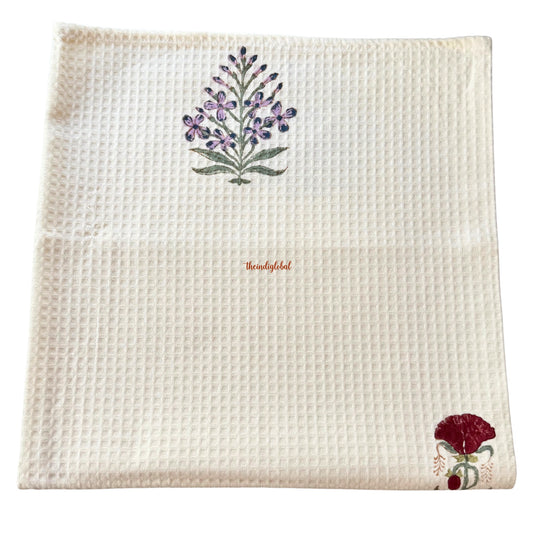 Cypress Handblock Waffle Cotton Body Towel