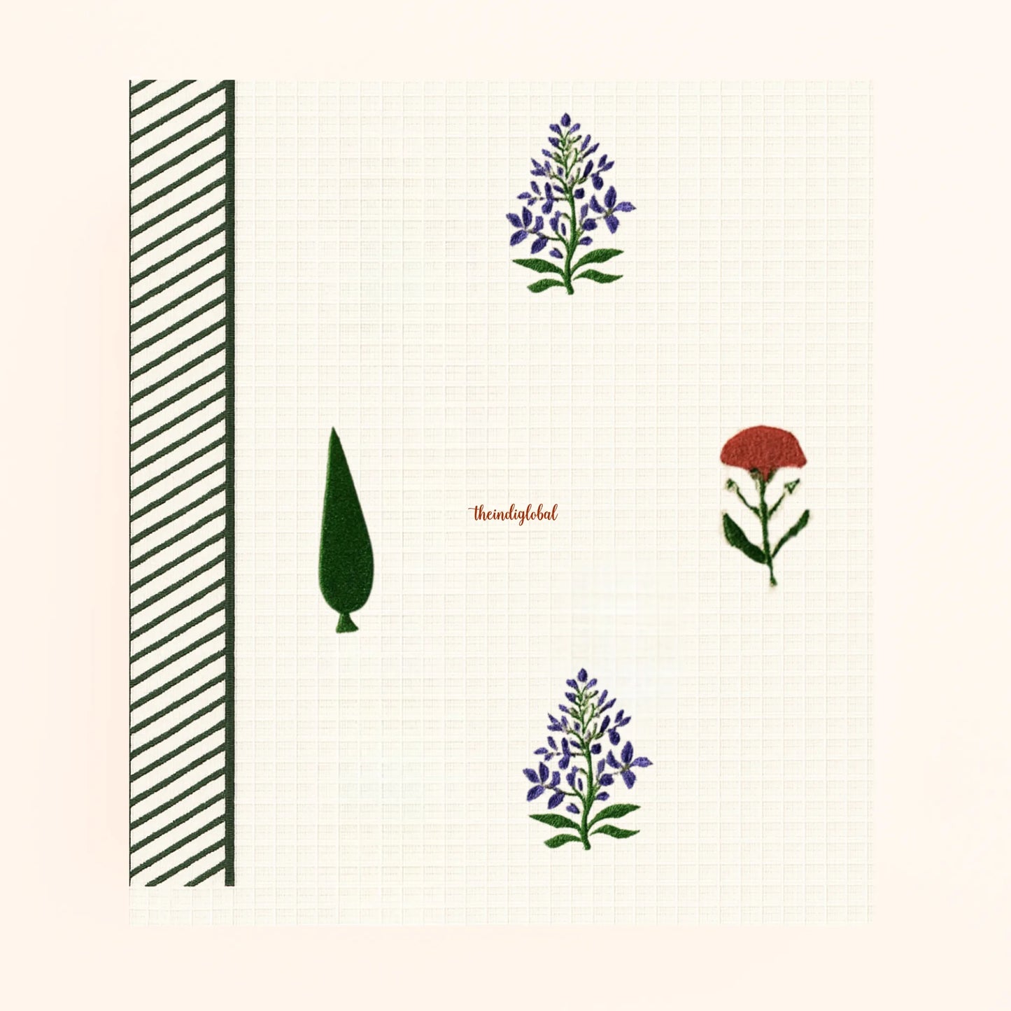 Cypress Handblock Waffle Cotton Body Towel 2