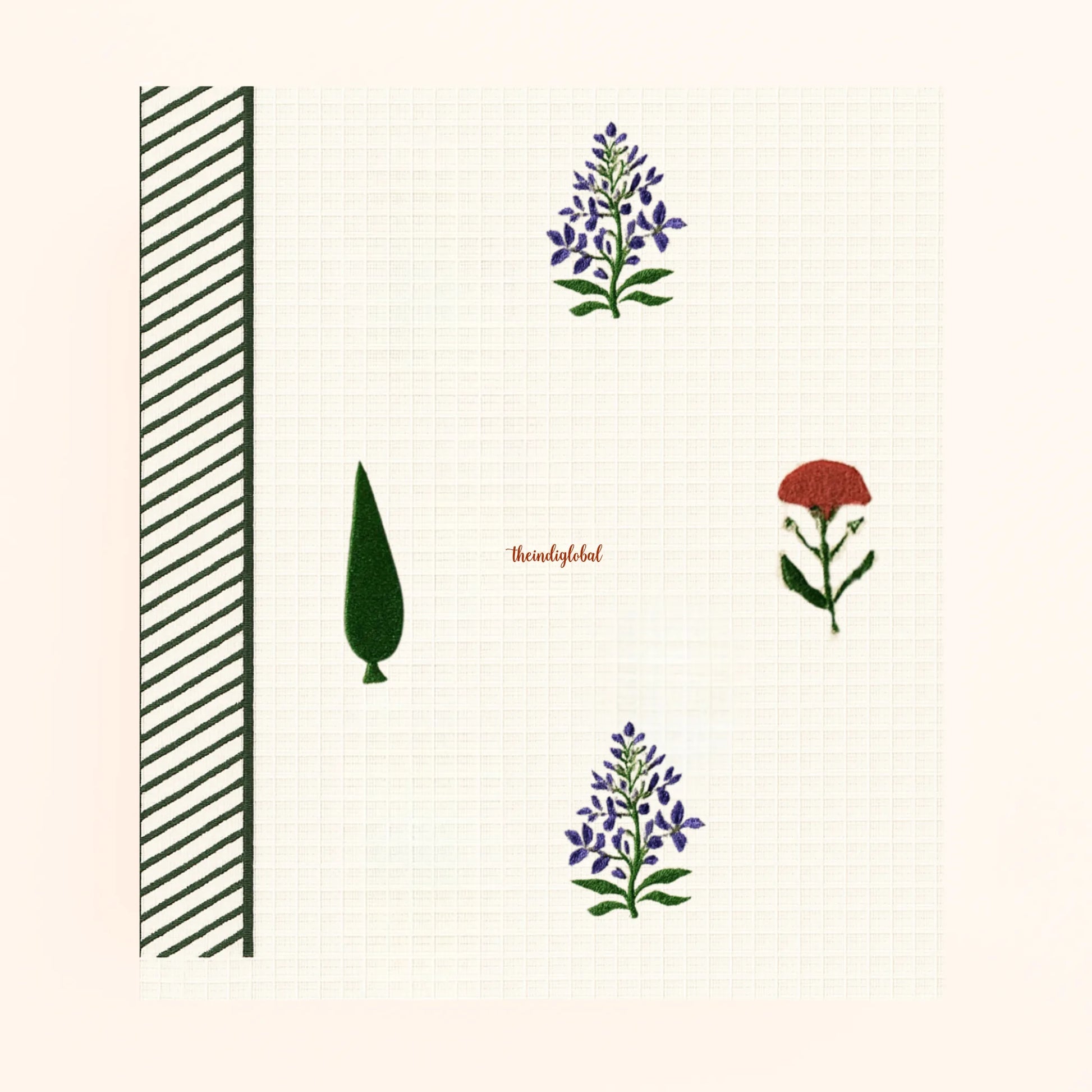 Cypress Handblock Waffle Cotton Body Towel 2