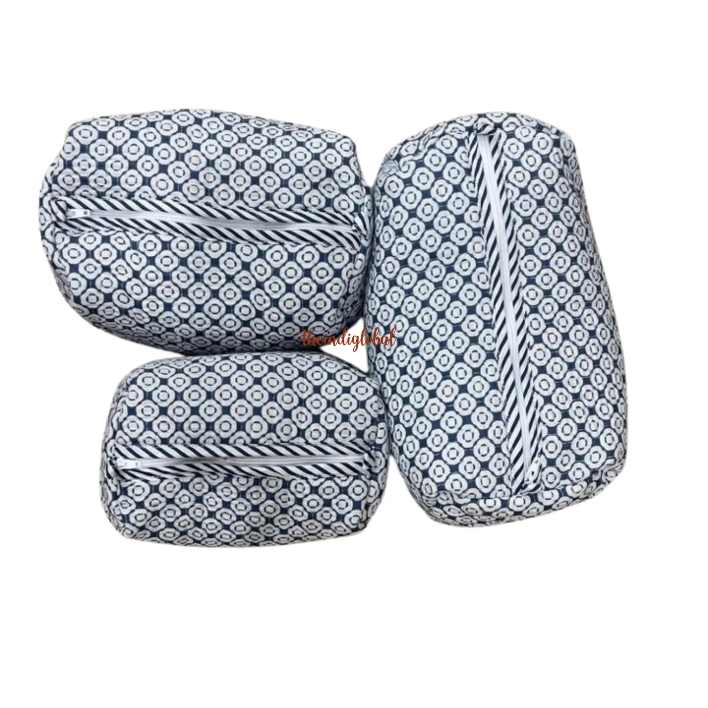 DarkBlueTravelPouchSetof3