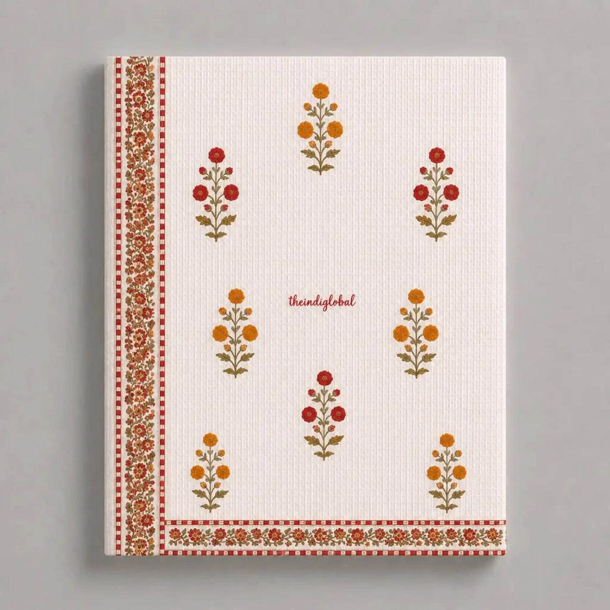 English Ivy Handblock Waffle Cotton Body Towel 1