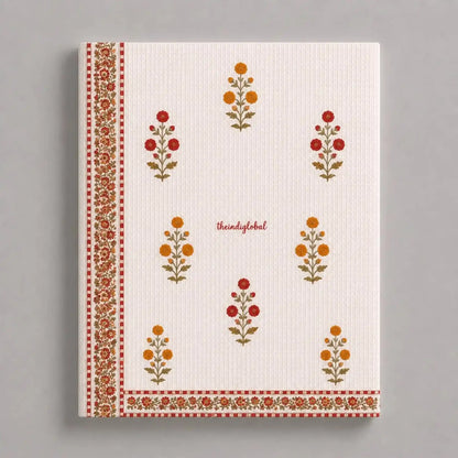 English Ivy Handblock Waffle Cotton Body Towel 1