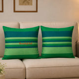 Green Handloom Cotton Cushion Cover