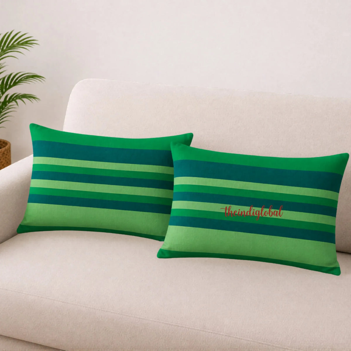 Green pillow cover 1