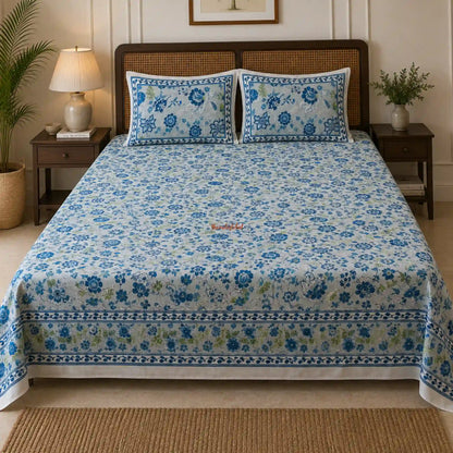 Grey_Blue_Hand_Block_Print_Cotton_Bedsheet_with_Two_Pillow_Covers2
