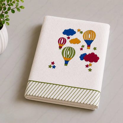Handblock Waffle Cotton Body Towel Hot Air Balloon