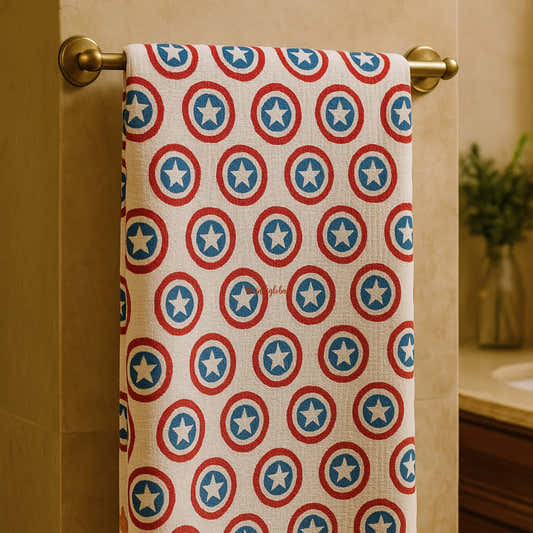 Handblock-Waffle-Cotton-Body-Towel-Captain-America-1