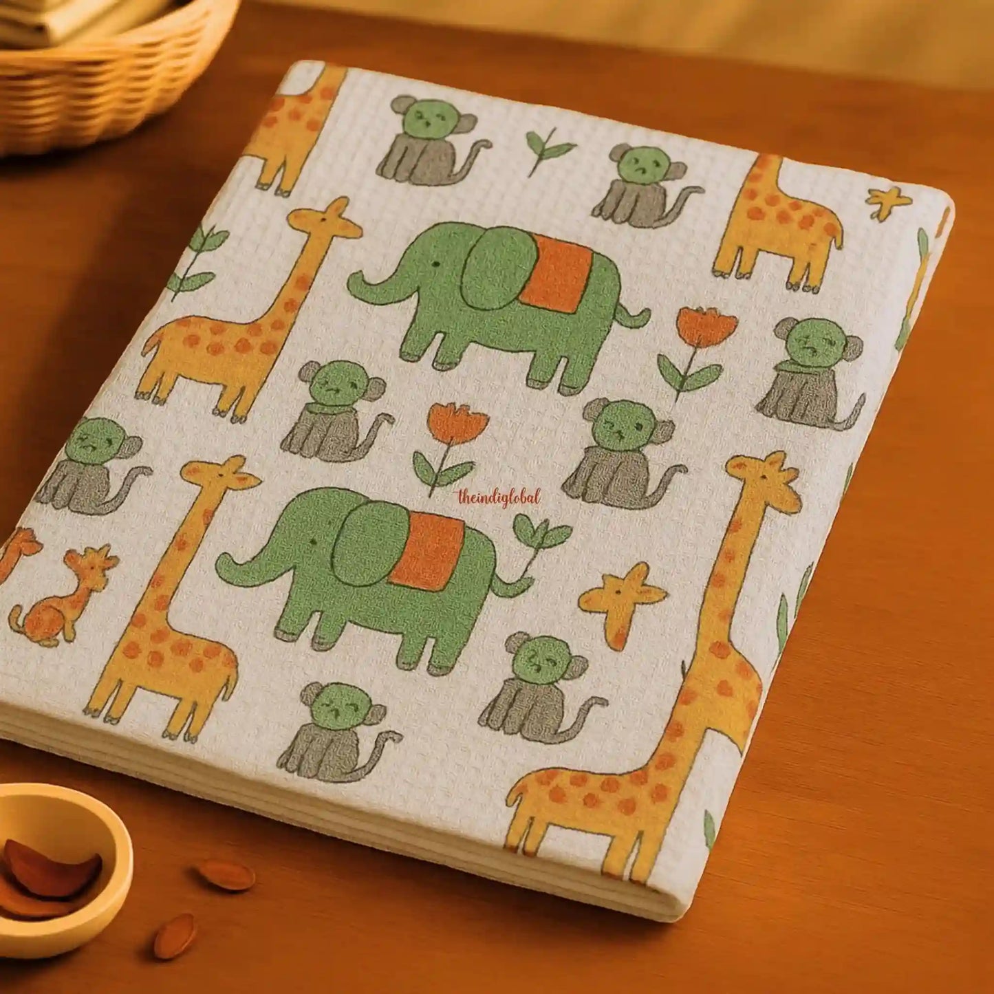 Handblock-Waffle-Cotton-Body-Towel-Little-Safari-2