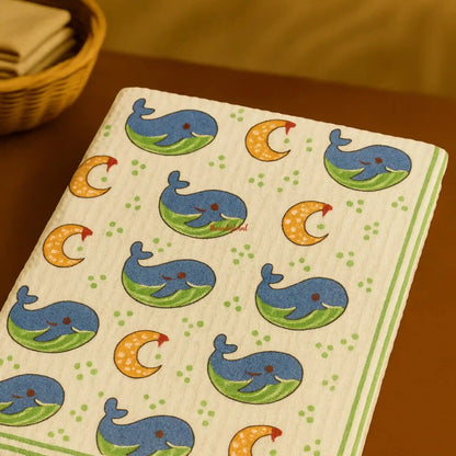 Handblock-Waffle-Cotton-Body-Towel-Moonlit-Dolphin-2