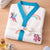 Handblock Printed Kids Waffle Cotton Bathrobe Unicorn