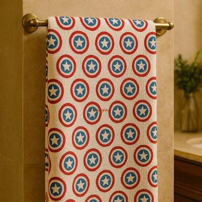 Handblock Waffle Cotton Body Towel Captain America