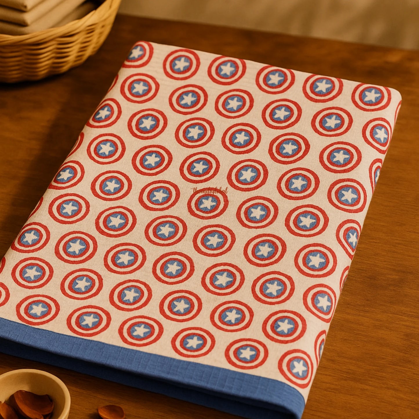 Handblock Waffle Cotton Body Towel Captain America