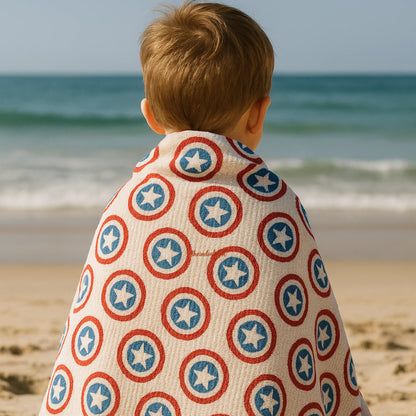Handblock Waffle Cotton Body Towel Captain America