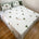 Ramya Hand Block Soft Cotton Bedsheet with 2 Pillow Covers Palm Green