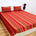 Handloom Cotton Bedsheet with Pillow Covers Red