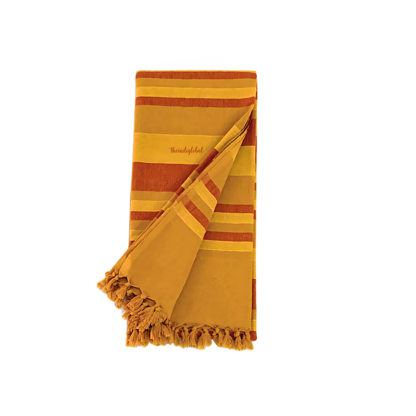Handloom Cotton Bedcover with Pillow Covers Brown
