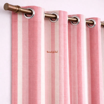 White Handloom Cotton Curtains 7.5 Feet X 4 Feet