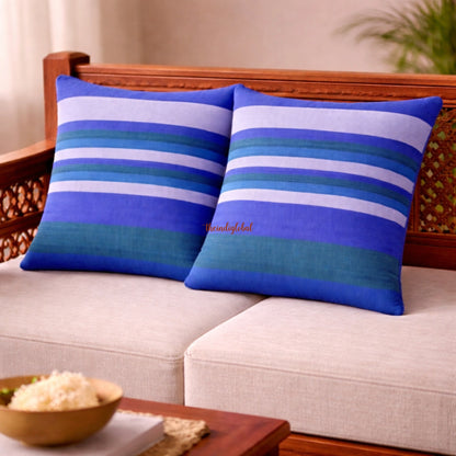 HandloomCottonCushionCoverBlue1