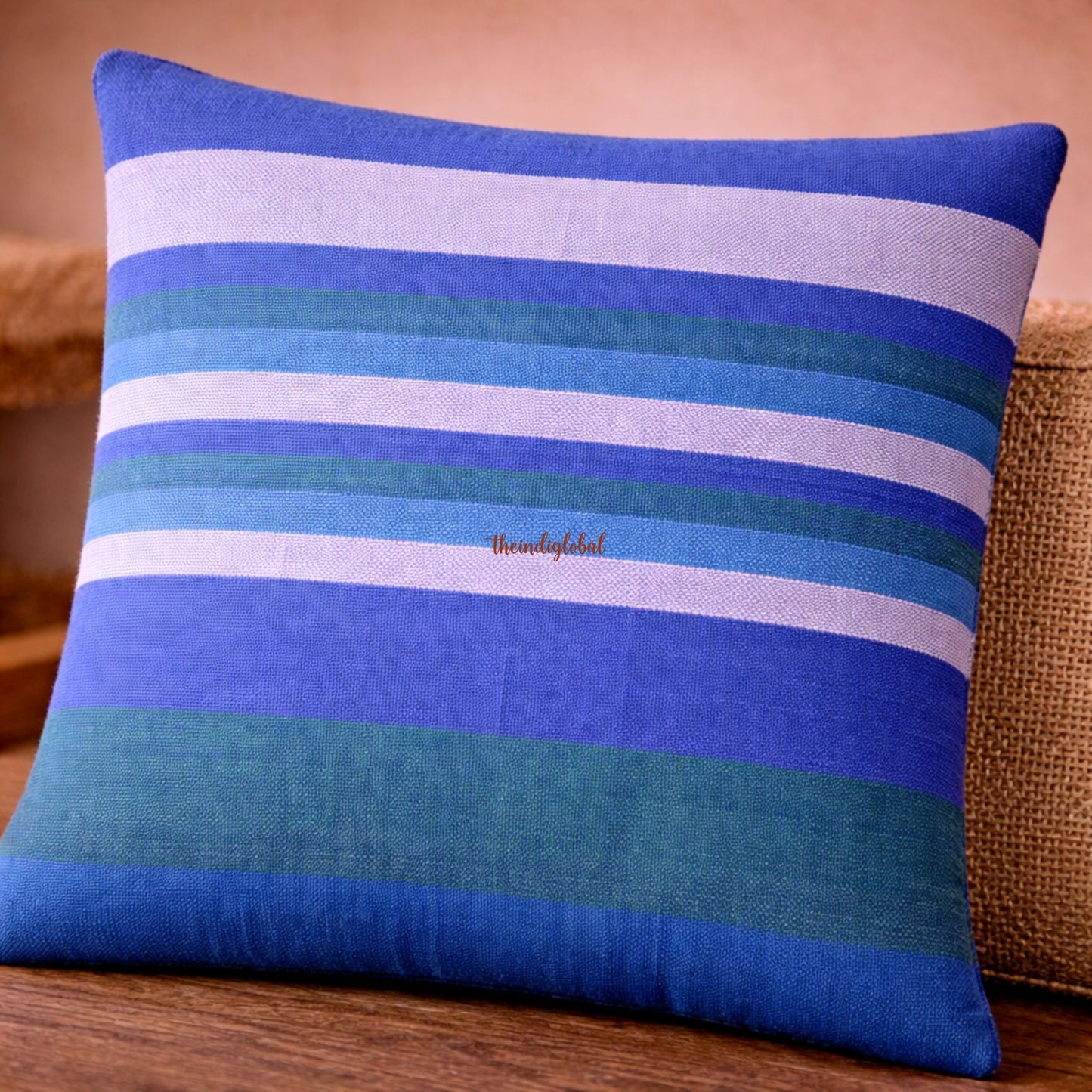 HandloomCottonCushionCoverBlue2