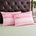 White Pink Handloom Cotton Pillow Covers