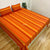 Handloom Cotton Bedsheet with  Pillow Covers Orange