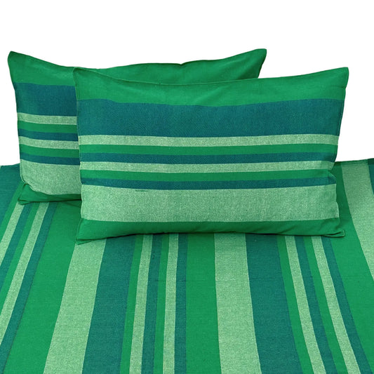 Handloom Cotton Pillow Covers Dark Green
