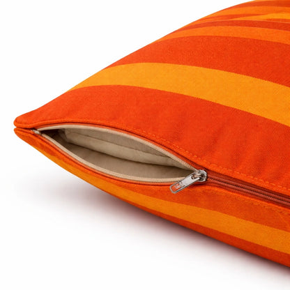 Handloom cotton cushion image orange 