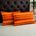 Orange Handloom Cotton Pillow Covers Set of 2