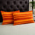 Orange Handloom Cotton Pillow Covers Set of 2