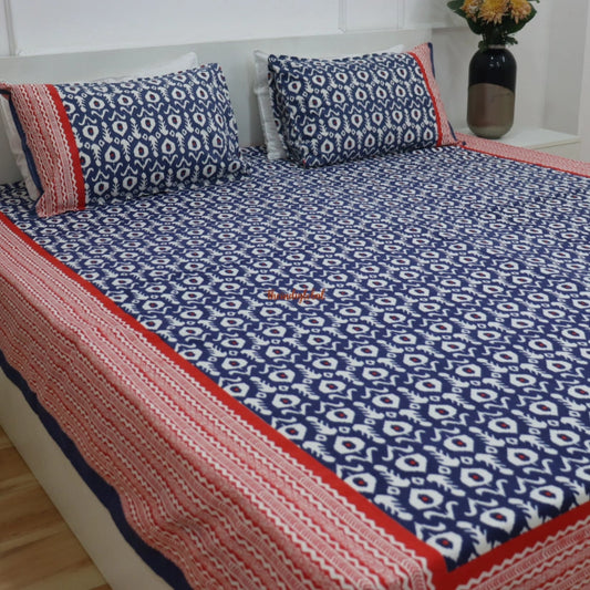 Homi Cotton Bedsheets King Size with Two Matching Pillow Cover