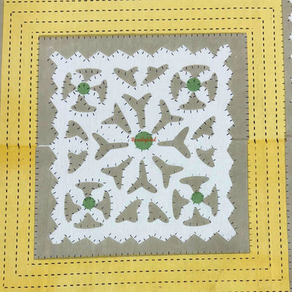 Homi Cotton Bedsheet for King Size Two Reversible Pillow Covers Yellow Green