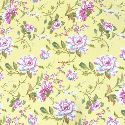 Homi Cotton Bedsheet with Pillow Covers Yellow