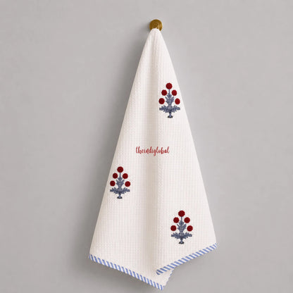 Irish Beauty Handblock Waffle Cotton Body Towel 1