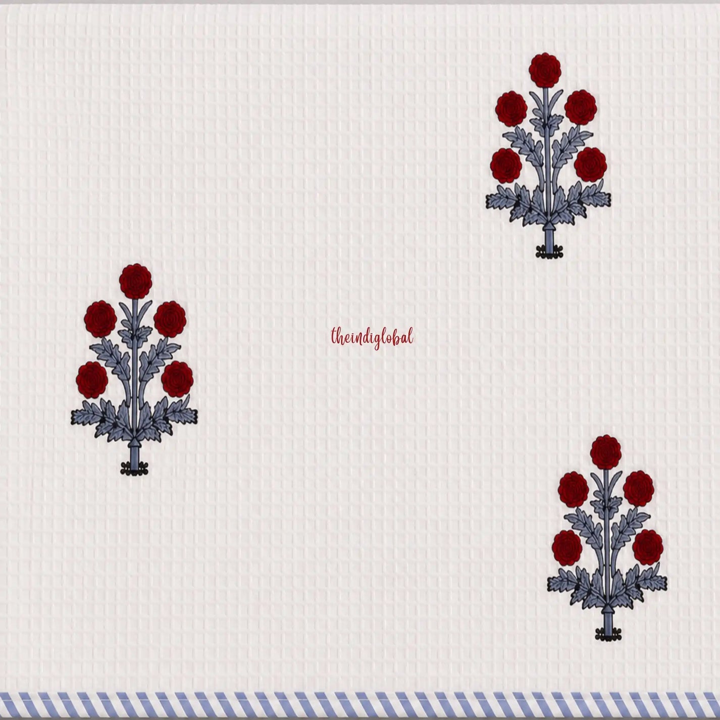 Irish Beauty Handblock Waffle Cotton Body Towel 2