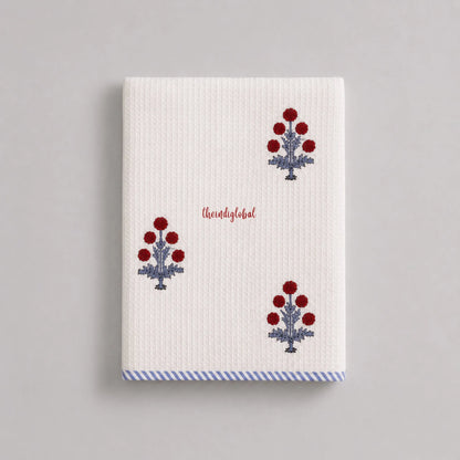 Irish Beauty Handblock Waffle Cotton Body Towel 3