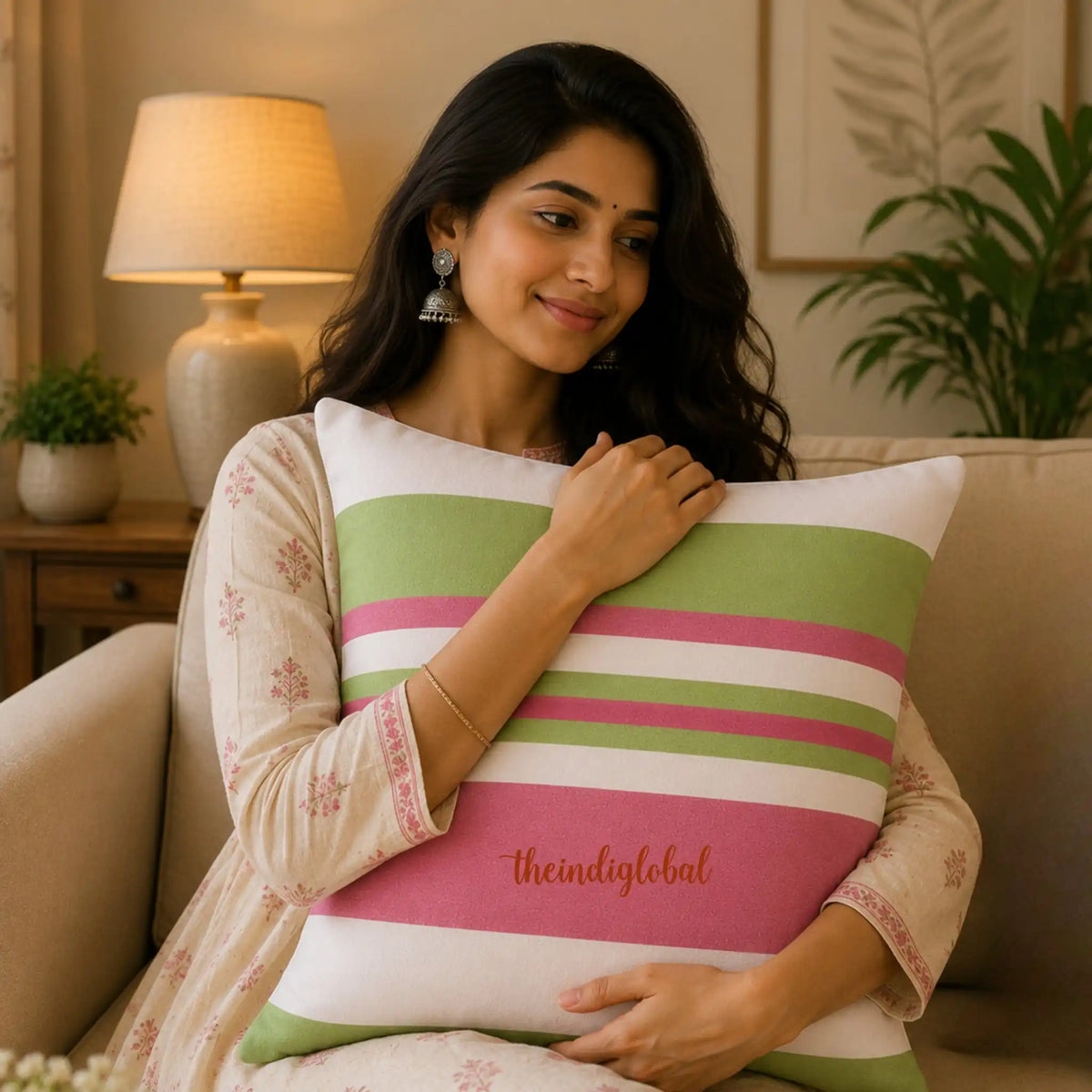 Light pink cushion cover 