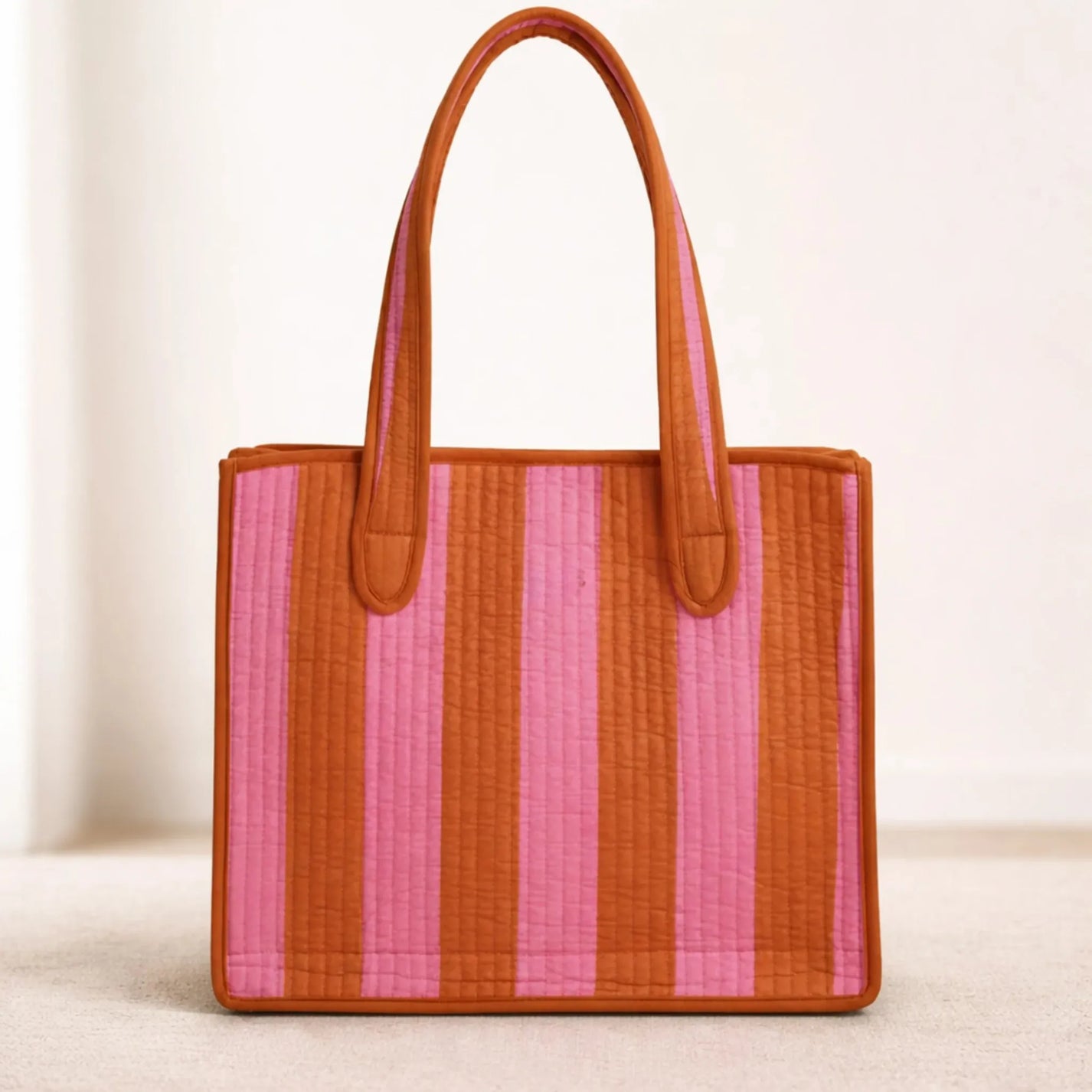 Mini-Tote-Bag-with-Zip-Bottle-Holder-Rosewood-Stripe-2