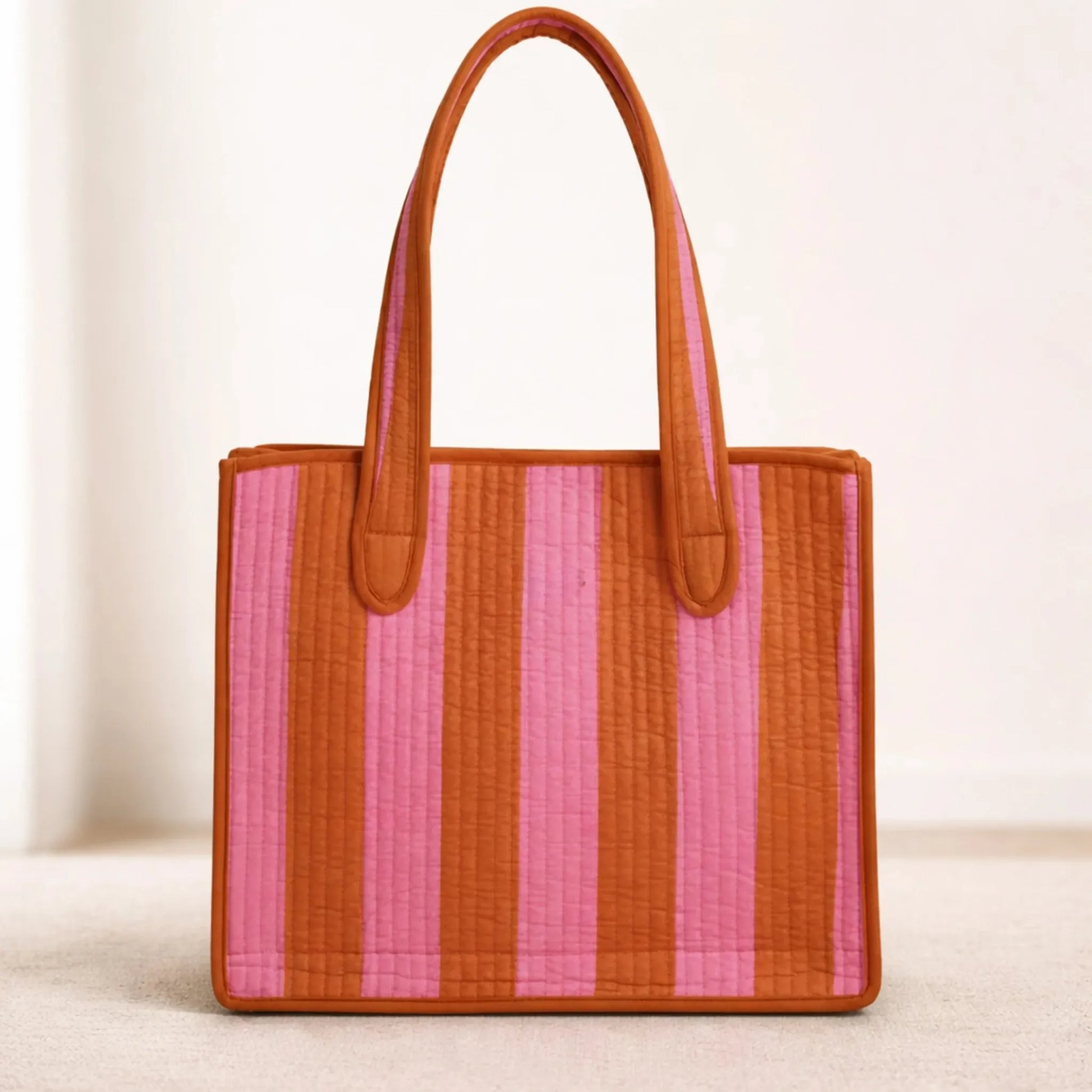 Mini-Tote-Bag-with-Zip-Bottle-Holder-Rosewood-Stripe-2