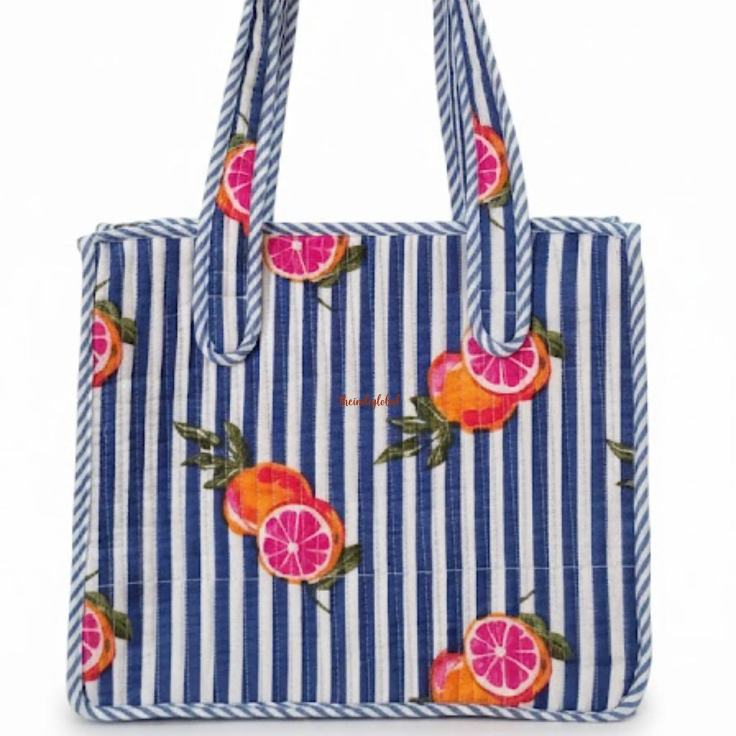 Mini Tote Bag with Zip & Bottle Holder Blue Breeze