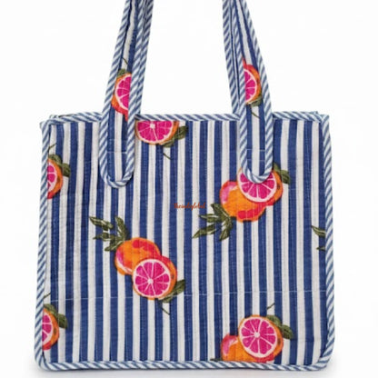 Mini Tote Bag with Zip & Bottle Holder Blue Breeze