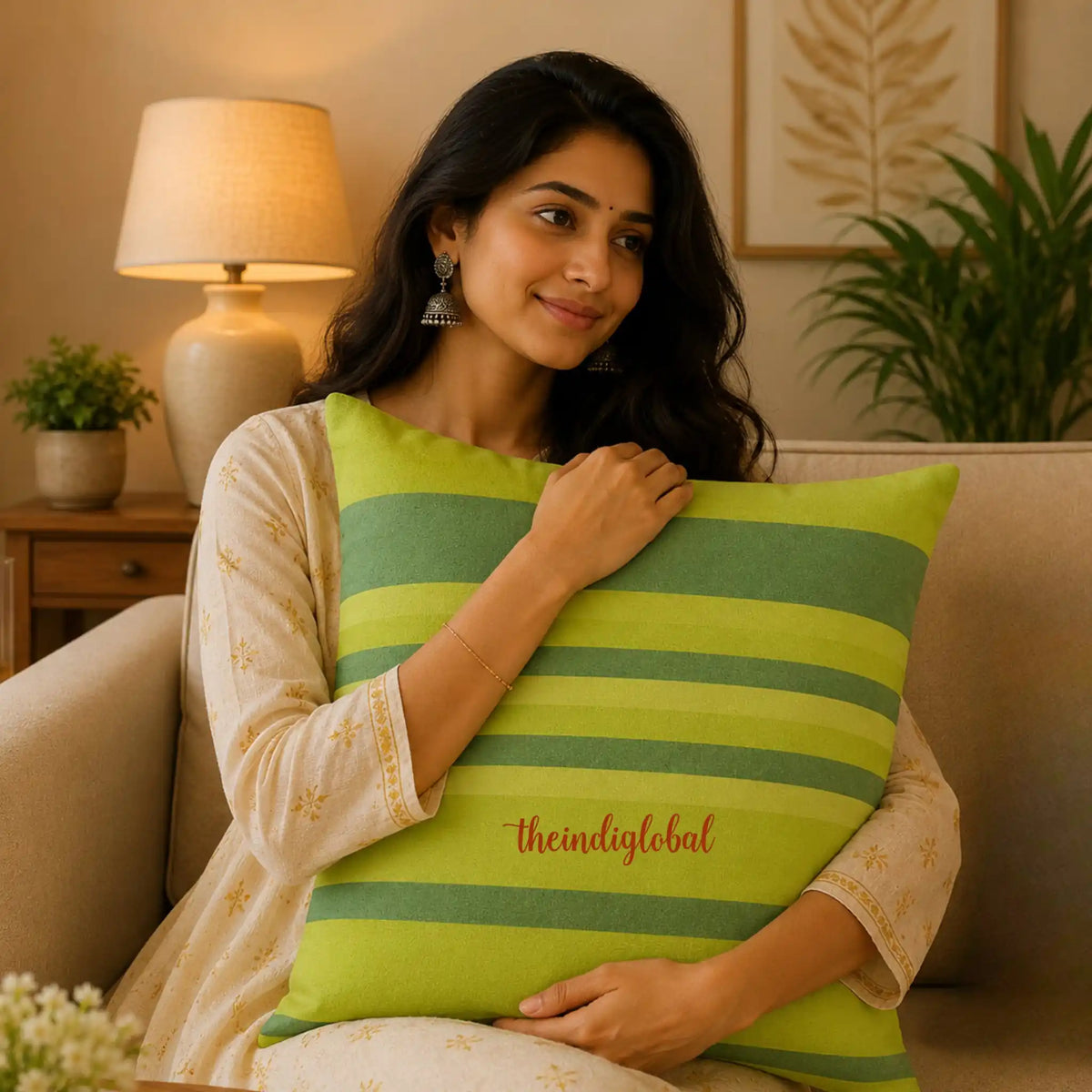 Mint green cushion cover 