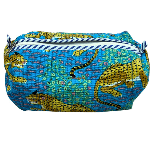 Multi-Purpose Travel Pouch Sky Blue Brown