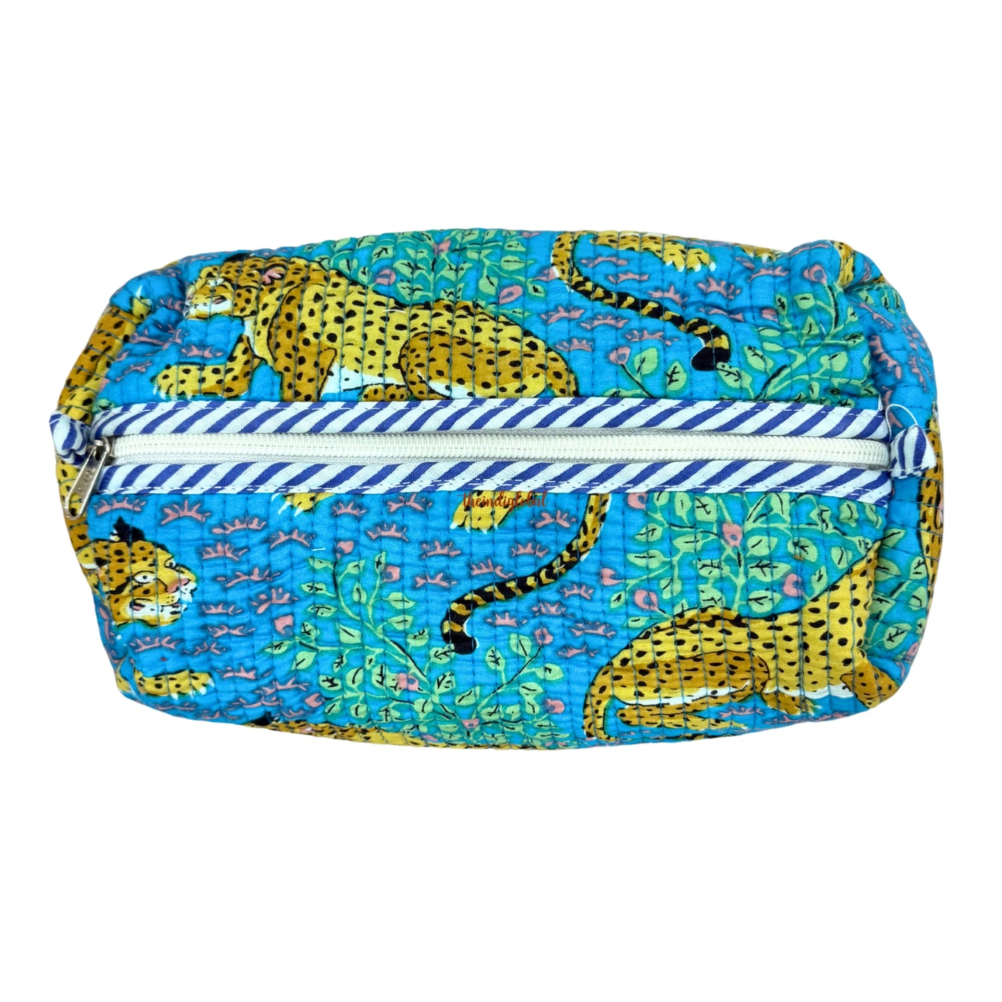 Multi-Purpose Travel Pouch Sky Blue Brown